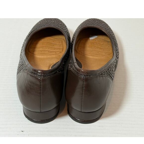 Women's Nurture Sloan Woven Brown Flat Slip On Leather Shoes Size 9.5 - Picture 7 of 8